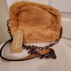 Pink Haley Faux fur Crossbody bag